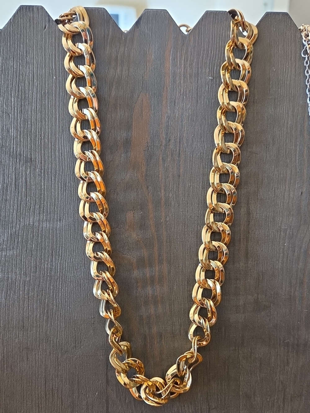 Monet Polished Gold Link Necklace
